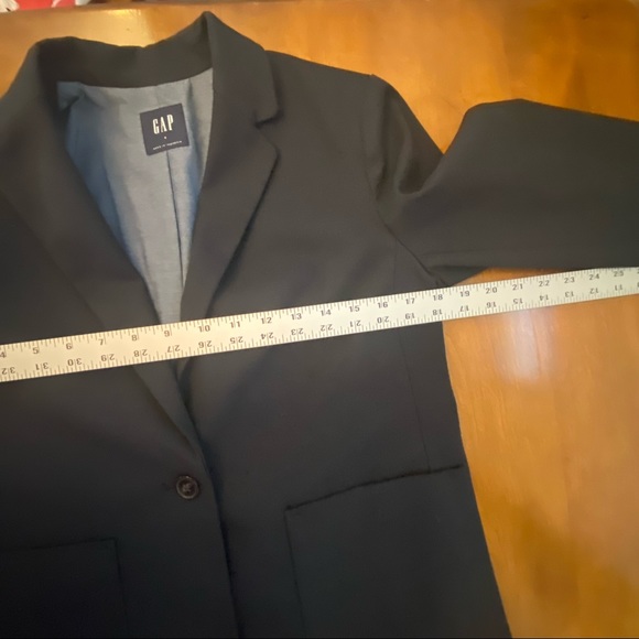 GAP Womens Blazer Size 6 Navy Blue One Button Closure - Picture 9 of 9